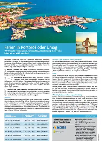 Bacher Reisen Ferien in Portorož oder Umag Angebot