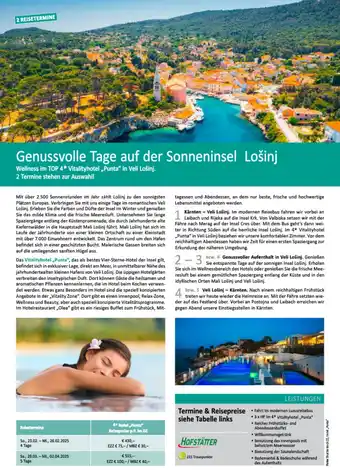 Bacher Reisen Genussvolle Tage auf der Sonneninsel Lošinj Angebot