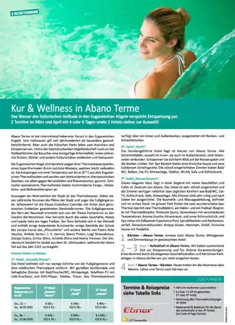 Bacher Reisen Kur & Wellness in Abano Terme Angebot