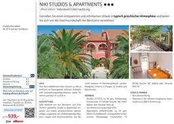 Alltours Niki studios & apartments Angebot