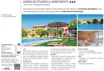 Alltours Adriolos studios & apartments Angebot