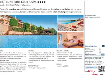 Alltours Hotel natura club & spa Angebot