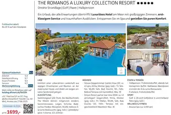 Alltours The romanos a luxury collection resort Angebot