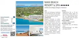 Alltours Nikki beach resort & spa Angebot