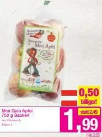 Sutterlüty Mini Gala Apfel 750g Sackerl Angebot
