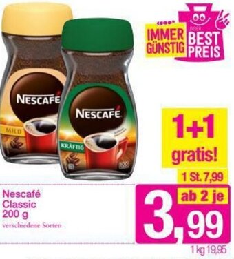Sutterlüty Nescafe Classic 200 g Angebot