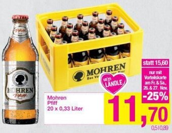 Sutterlüty Mohren Pfiff 20x0,33 Liter Angebot
