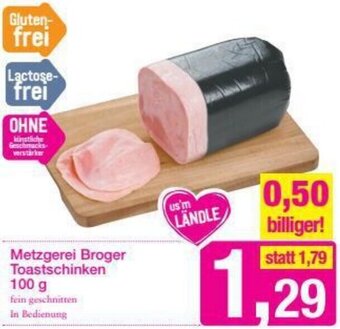 Sutterlüty Metzgerei Broger Toastschinken 100g Angebot