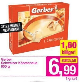 Sutterlüty Gerber Schweizer Käsefondue 800g Angebot