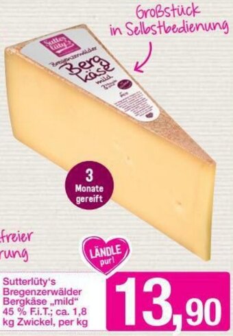 Sutterlüty Sutterlüty's Bregenzerwälder Bergkäse Angebot