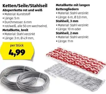 Hofer Ketten Seile Stahlseil Absperrkette Rot Und Weiß Angebot