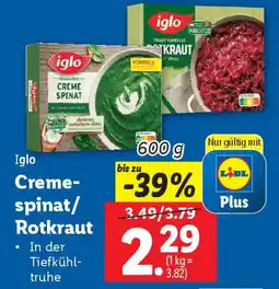 Lidl Creme- spinat/ Rotkraut Angebot