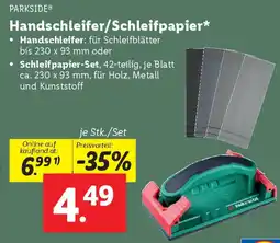 Lidl Handschleifer/Schleifpapier Angebot