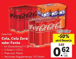 Lidl Cola, Cola Zero oder Fanta Angebot