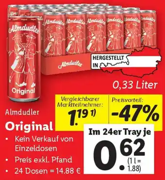 Lidl Almdudler Original Angebot