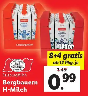 Lidl Bergbauern H-Milch Angebot