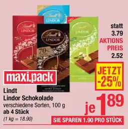 Maximarkt Lindor Schokolade Angebot