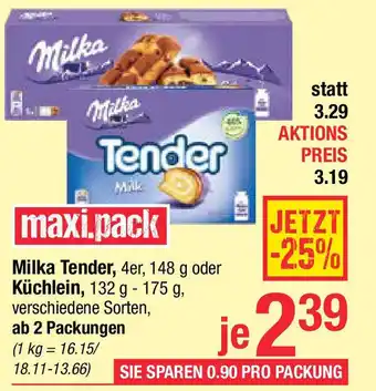 Maximarkt Milka Tender oder Küchlein Angebot