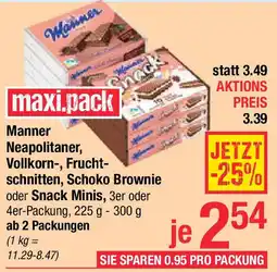 Maximarkt Neapolitaner, Vollkorn-, Frucht- schnitten, Schoko Brownie oder Snack Minis Angebot