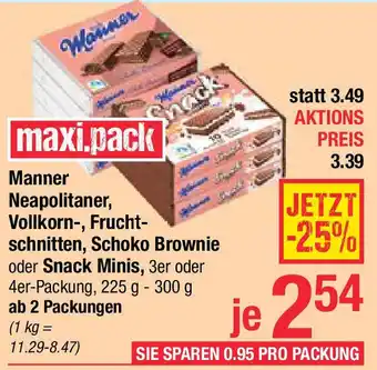 Maximarkt Neapolitaner, Vollkorn-, Frucht- schnitten, Schoko Brownie oder Snack Minis Angebot