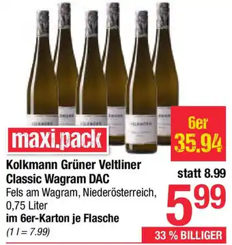 Maximarkt Kolkmann Grüner Veltliner Classic Wagram DAC Angebot