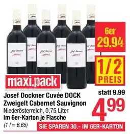 Maximarkt Josef Dockner Cuvée DOCK Zweigelt Cabernet Sauvignon Angebot