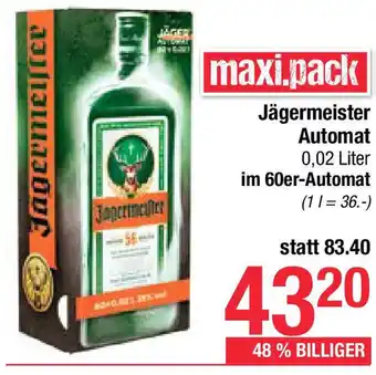 Maximarkt Jägermeister Automat Angebot