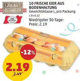 PENNY 10 frische eier aus bodenhaltung Angebot