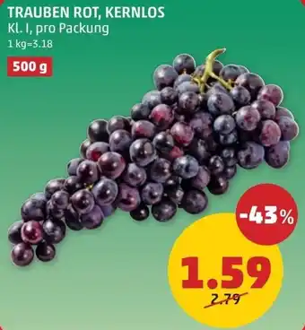 PENNY Trauben rot, kernlos Angebot