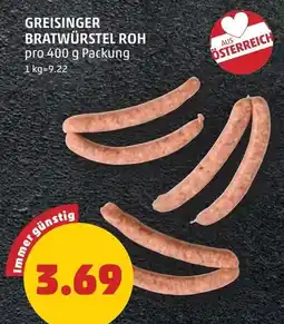 PENNY Greisinger bratwürstel roh Angebot