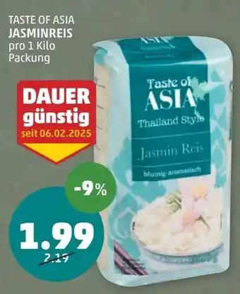 PENNY Taste of asia jasminreis Angebot