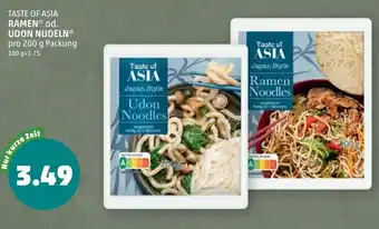 PENNY Taste of asia ramen* od. udon nudeln Angebot