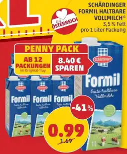 PENNY Formil haltbare vollmilch Angebot