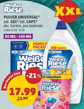 PENNY Pulver universal od. gel od. caps Angebot