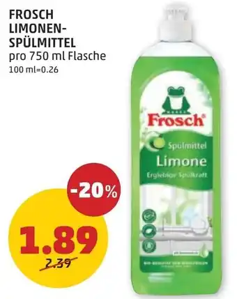 PENNY Frosch limonen- spülmittel Angebot