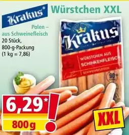 Norma Krakus Würstchen XXL Angebot