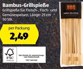 Hofer Bambus Grillspieße Angebot