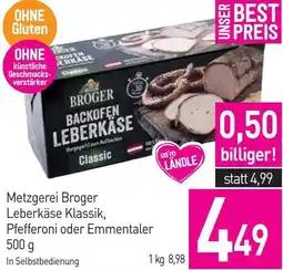 Sutterlüty Leberkäse Klassik, Pfefferoni oder Emmentaler Angebot