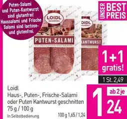 Sutterlüty Haus-, Puten-, Frische-Salami oder Puten Kantwurst geschnitten Angebot