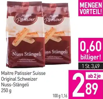 Sutterlüty Maitre patissier suisse original schweizer nuss-stängeli Angebot