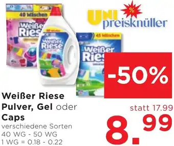 Unimarkt Weißer Riese Pulver, Gel oder Caps Angebot