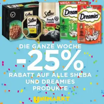 Unimarkt Auf alle sheba und dreamies produkte Angebot