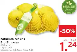 Unimarkt Bio Zitronen Angebot