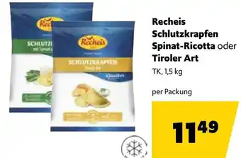 Eurogast Grissemann Schlutzkrapfen Spinat-Ricotta oder Tiroler Art Angebot