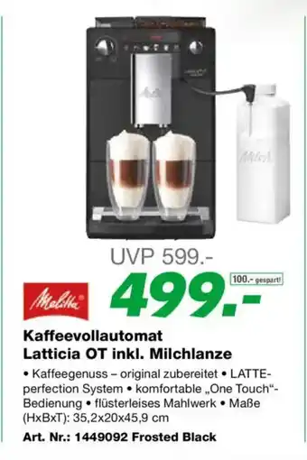 EP Kaffeevollautomat Latticia OT inkl. Milchlanze Angebot