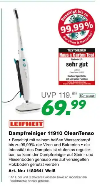 EP Dampfreiniger 11910 CleanTenso Angebot