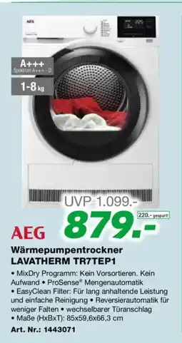 EP Wärmepumpentrockner LAVATHERM TR7TEP1 Angebot