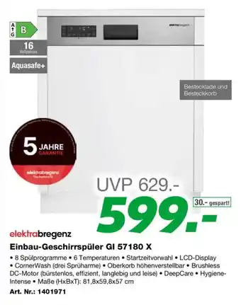 EP Einbau-Geschirrspüler GI 57180 X Angebot