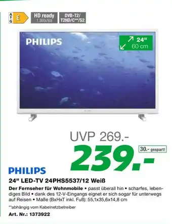 EP 24" LED-TV 24PHS5537/12 Weiß Angebot