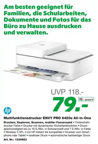 EP Multifunktionsdrucker ENVY PRO 6420e All-in-One Angebot